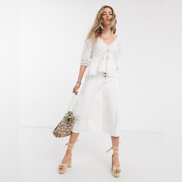 Free People Eyelet & Lace Sweeter Side Top - Picture 16 of 16